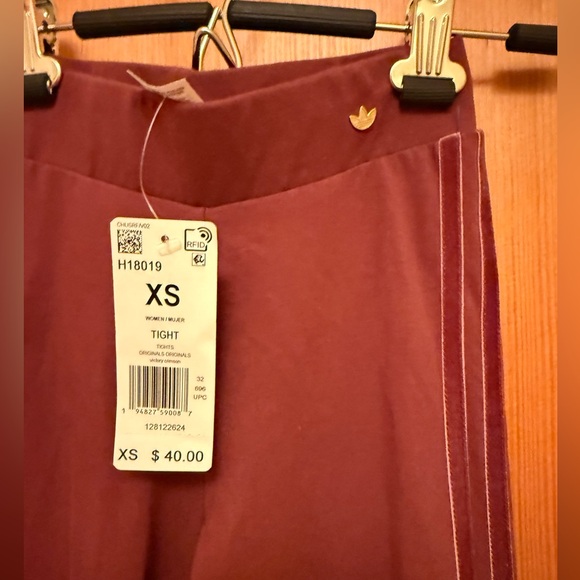 Adidas NWT Velvet Striped Leggings - Picture 5 of 8